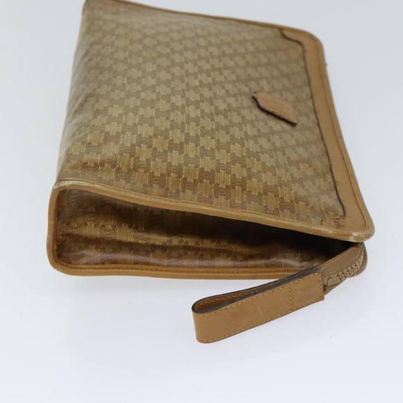 CELINE Macadam Canvas Clutch Bag Beige Auth 70658 - Picture 3 of 16